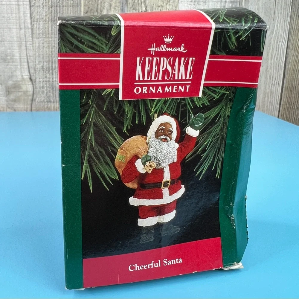 Hallmark Keepsake Ornament Cheerful Santa Handcrafted & Dated 1992
